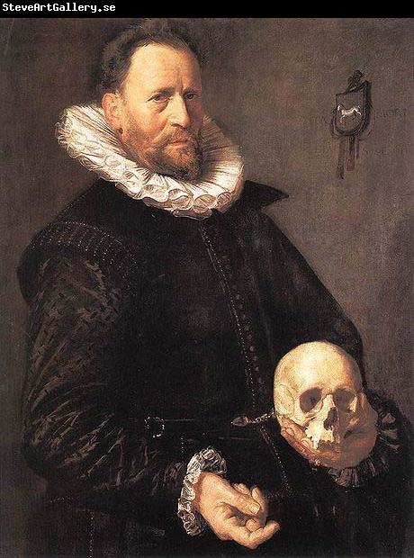 Frans Hals Portrait of a Man Holding a Skull WGA